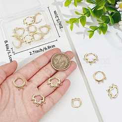 16 шт. 4 стиля латунных сережек-колец&nbsp;KK-BBC0014-50