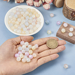 350шт 7 цвета полупрозрачные акриловые бусины&nbsp;TACR-TA0001-17