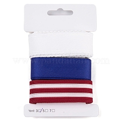 9 Yards 3 Stile Unabhängigkeitstag Polyester & Polycotton Bänder Sets&nbsp;SRIB-A015-02A-07
