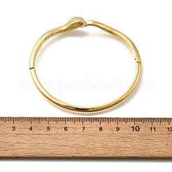 Латунные браслеты с микропаве из кубического циркония для женщин&nbsp;BJEW-H203-01B-G