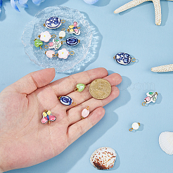 16 шт. 8-х стилевые фарфоровые подвески ручной работы&nbsp;PALLOY-HS00032