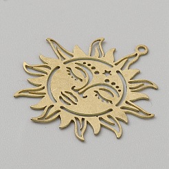 Подвески из необработанной латуни (без покрытия)&nbsp;KK-WH20004-03J