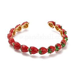 Браслеты-манжеты из латуни с эмалью BJEW-L703-02B-G