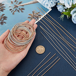 60шт. набор из 2-х цветных пружинных браслетов из стальной проволоки BJEW-OC0001-19