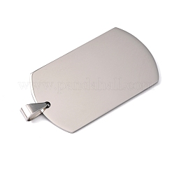Устойчивые к потускнению 201 нержавеющая сталь прямоугольные штампованные пустые бирки подвески STAS-L122-15P