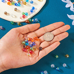 200шт 10 цветные гальванические стеклянные бусины EGLA-KS0001-02