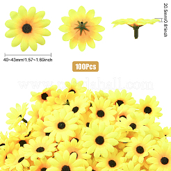 100шт тканевый искусственный подсолнух&nbsp;DIY-SP0005-96A