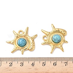 Подвески из окрашенной синтетической бирюзы в виде морских животных&nbsp;STAS-H483-33B-G