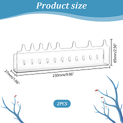 Прозрачные акриловые настенные подставки для ожерелья NDIS-WH0006-18