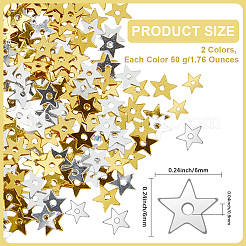 100 г подвески из 2-х цветных пайеток/блесток KY-CY0001-02