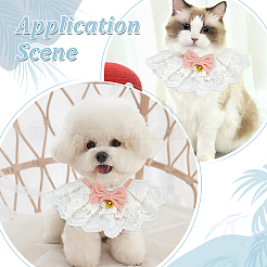 Bavoirs pour chien en polyester avec nœud papillon&nbsp;AJEW-WH0651-22B-04