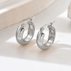 Минималистичные женские серьги-кольца из глянцевой нержавеющей стали 201 в европейском и американском стиле PD5223