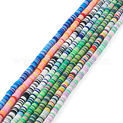 8 Stränge 8 Farben handgemachte Fimo Perlenstränge&nbsp;CLAY-TA0001-30