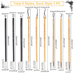 9 stücke 9 stil bambus chinesische kalligraphie zeichnung pinsel stift&nbsp;AJEW-PH0003-07