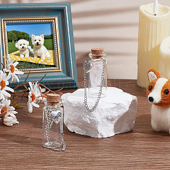 2 шт. 2 стиля стеклянная трубка бутылка желаний&nbsp;AJEW-PH01666