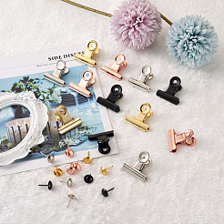 40 комплект 4 цветных железных зажима и булавки для рисования с круглой головкой AJEW-TA0002-01