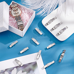 20 шт. застежки для часового ремешка из нержавеющей стали 201 с гладкой поверхностью STAS-UN0051-87