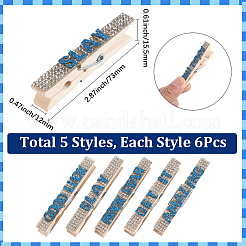 30 шт. 5 стиля стразы для черлидинга AJEW-SP0002-58A