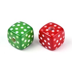 Непрозрачные печатные бусы акриловые OACR-T029-10M