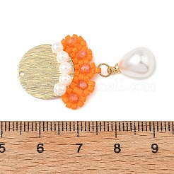Anhänger aus Glasperlen und Imitationsperlen aus ABS-Kunststoff&nbsp;PALLOY-MZ01380-02