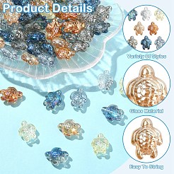 80шт 8 цвета гальванические стеклянные бусины&nbsp;EGLA-YW0005-39