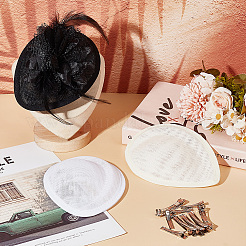 3 шт. 3-цветная льняная мини-шапочка-вуалировщик AJEW-FG0004-04