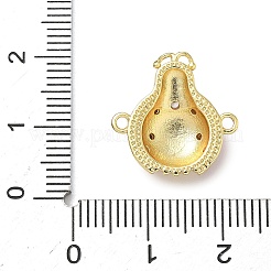 Звенья в виде божьей коровки из латуни с микропаве из прозрачного кубического циркония&nbsp;KK-I379-05G