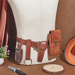 Искусственная кожа с мешочками из сплава AJEW-WH0678-33A