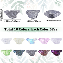 54 Stück 9 Farben galvanisieren transparente Glasperlen&nbsp;GLAA-SC0003-05
