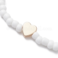 Braccialetti elasticizzati con perline di vetro da donna&nbsp;BJEW-JB11504-02