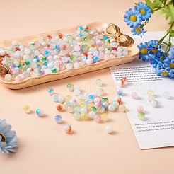 500шт 10 цвета имитация нефрита стеклянные бусины&nbsp;DGLA-KS0001-01