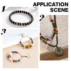 100 шт. 2 цвета тибетский стиль сплав европейские бусины FIND-GO0002-55