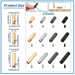24 комплект 12-х стилей заглушек из цинкового сплава FIND-NB0004-14