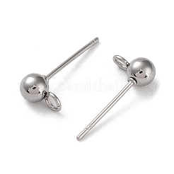 Фурнитура для сережек-гвоздиков из нержавеющей стали марки 304 STAS-M323-01A-P