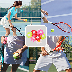 8шт 4-цветный силиконовый демпфер для теннисной ракетки&nbsp;AJEW-CN0005-02