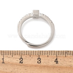 S925 регулируемые кольца с буквами из стерлингового серебра для женщин RJEW-M068-01P-Z
