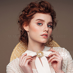 6 шт. 6 стиля зажимы для шарфа из сплава со стразами AJEW-GO0002-32