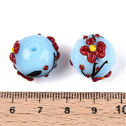 Эмалевые бусины ручной работы в технике лэмпворк LAMP-T023-23F