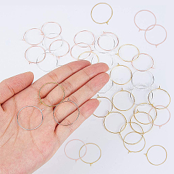 150 шт. 3-х цветные латунные кольца-подвески для бокалов вина FIND-SC0001-98C