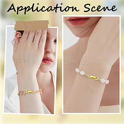 10 шт. латунные застежки-скобы с покрытием стойки KK-SC0006-67G