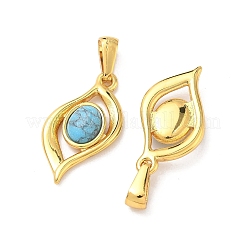 Нержавеющая сталь 304 с подвесками из синтетической бирюзы&nbsp;STAS-L309-21I-G