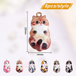 48шт 6 стиля подвески из сплава с эмалью&nbsp;ENAM-DR0001-05