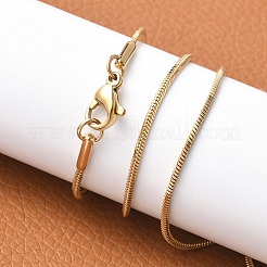 Ожерелья из нержавеющей стали 304 в виде змеиной цепи&nbsp;NJEW-A288D-1.2A-G