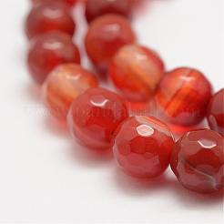 Граненый агат / полосатый агат&nbsp;G-F447-6mm-H03