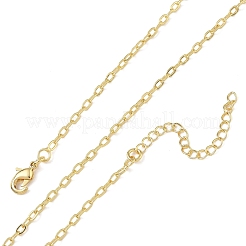 2.2 mm lange Messing-Kabelkettenhalsketten für Damen&nbsp;KK-CBA2293-09G