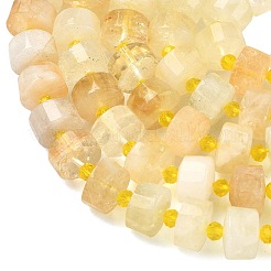 Нити из натуральных бусин лимонного кварца (обработанных нагреванием)&nbsp;G-G453-G15-7x12mm