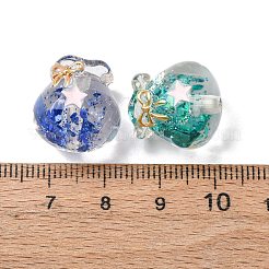 Прозрачные смоляные эмалевые бусины RESI-G119-10