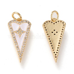 Латунные микропаве прозрачные подвески с фианитом&nbsp;ZIRC-K086-17B-G