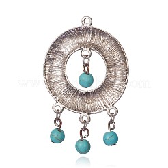 Синтетический бирюзовые большие кулоны&nbsp;PALLOY-G123-01AS