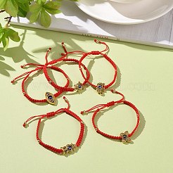 Verstellbare geflochtene Perlenarmbänder aus Nylon&nbsp;BJEW-JB09057